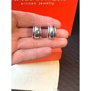 James Avery Retired Christina French Clip Sterling 925 Earrings